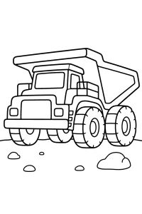 Camion da miniera gigante disegno da colorare PDF gratis