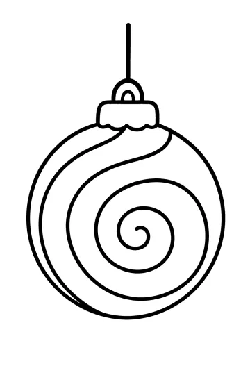 Pallina di Natale con gancio, filo e grande spirale centrale
