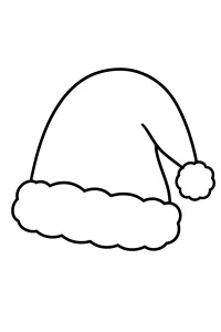 Cappello di Babbo Natale da colorare disegno da colorare PDF gratis