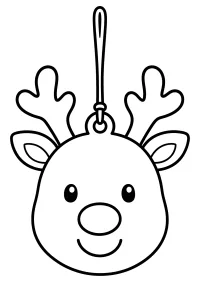 Weihnachtsrentier zum Aufhängen malvorlage kostenlos PDF