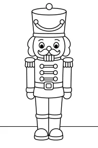 Soldatino schiaccianoci di Natale disegno da colorare PDF gratis