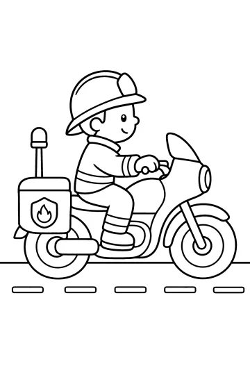 Vigile del fuoco in moto