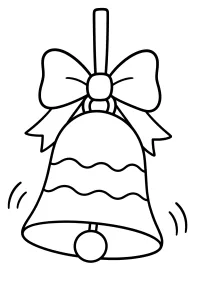 Campana di Pasqua con fiocco disegno da colorare PDF gratis