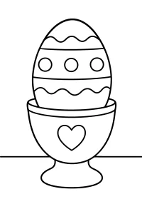 Uovo di Pasqua nel portauovo disegno da colorare PDF gratis
