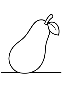 Disegno di pera con foglia da colorare disegno da colorare PDF gratis