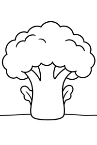 Broccolo grande da colorare disegno da colorare PDF gratis