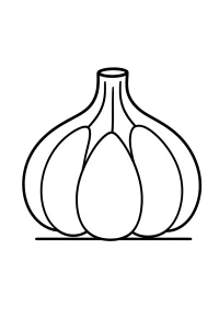 Bulbo d'aglio da colorare disegno da colorare PDF gratis