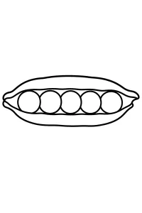 Baccello di piselli aperto disegno da colorare PDF gratis
