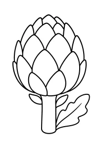Carciofo con foglie da colorare disegno da colorare PDF gratis