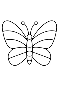 Farfalla con ali a strisce disegno da colorare PDF gratis