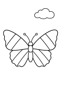 Farfalla con fasce diagonali da colorare disegno da colorare PDF gratis
