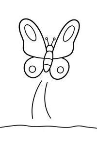 Farfalla con scia di volo disegno da colorare PDF gratis