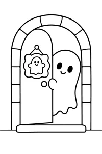 Fantasma alla porta disegno da colorare PDF gratis