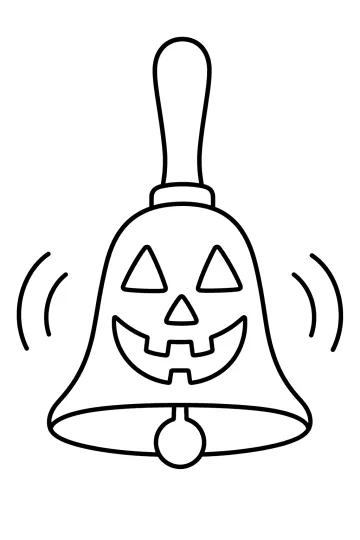 Campanella di Halloween con faccia di zucca