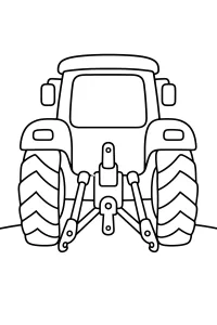 Tracteur arrière avec attelage abaissé dessin à colorier PDF gratuit