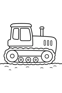 Trattore cingolato disegno da colorare PDF gratis
