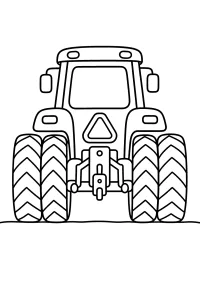 Tracteur à doubles roues arrière dessin à colorier PDF gratuit