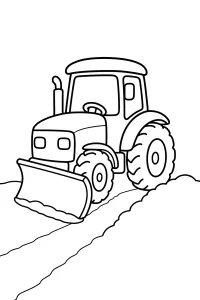 Trattore spazzaneve disegno da colorare PDF gratis