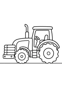 Trattore con pesi anteriori disegno da colorare PDF gratis