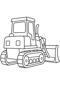 Grande ruspa cingolata con lama disegno da colorare PDF gratis