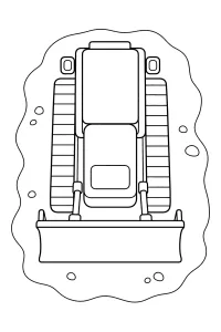Kettenraupe von oben malvorlage kostenlos PDF
