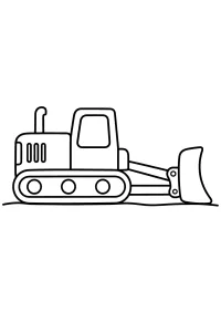 Bulldozer à chenilles avec lame frontale dessin à colorier PDF gratuit