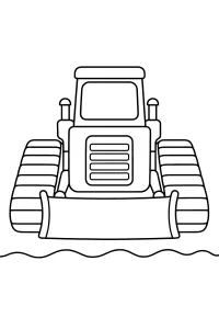 Bulldozer with Extra-Wide Tracks coloring page free PDF