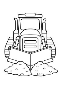 Ruspa cingolata con lama a V disegno da colorare PDF gratis