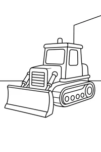 Ruspa cingolata con lama disegno da colorare PDF gratis