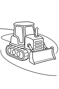Ruspa cingolata sulla pista curva disegno da colorare PDF gratis