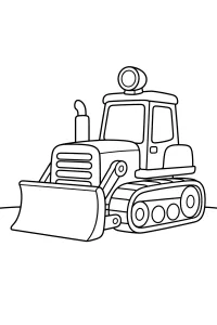 Ruspa cingolata con faro sul tetto disegno da colorare PDF gratis
