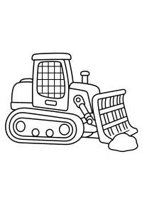 Bulldozer with Grid Blade coloring page free PDF