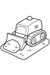 Ruspa cingolata che spinge la terra disegno da colorare PDF gratis