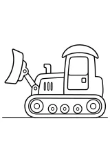 Ruspa cingolata con tetto arrotondato disegno da colorare PDF gratis