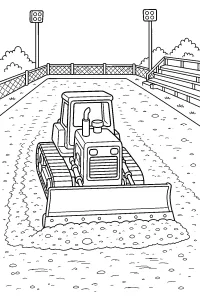 Ruspa che livella il campo sportivo disegno da colorare PDF gratis