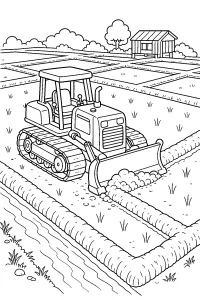 Ruspa cingolata nella risaia disegno da colorare PDF gratis