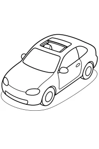 Coupé con tettuccio apribile aperto disegno da colorare PDF gratis