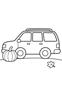 Break avec citrouille dessin à colorier PDF gratuit