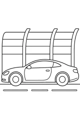 Coupé accanto alla barriera antirumore disegno da colorare PDF gratis