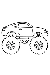 Fastback Monstertruck kleurplaat gratis PDF
