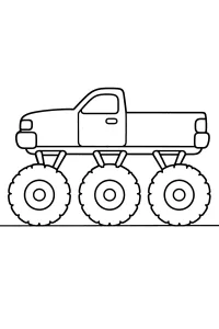 Camion monster a tre ruote disegno da colorare PDF gratis