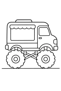 Camião monstro de lanches desenho para colorir PDF grátis