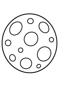 Full Moon with Craters coloring page free PDF