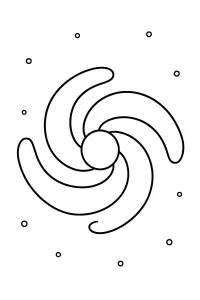 Galassia a spirale con stelle disegno da colorare PDF gratis