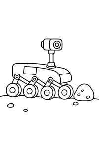 Rover spaziale con videocamera disegno da colorare PDF gratis