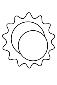 Eclissi solare da colorare disegno da colorare PDF gratis