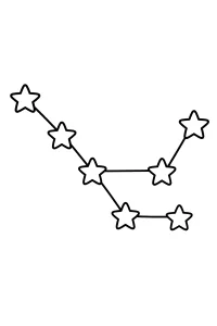 Costellazione a forma di mestolo disegno da colorare PDF gratis