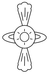 Quasar con getti di energia disegno da colorare PDF gratis