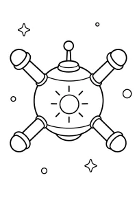 Baliza espacial orbital para colorear dibujo para colorear PDF gratis