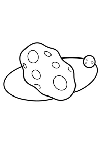 Asteroide con piccola luna disegno da colorare PDF gratis